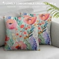 thumbnail image 3 of PHYHOO Watercolor Pink Flowers Throw Pillow Covers Floral Botanical Seamless Pattern Art Painting Square Pillowcases for Home Decor Sofa Car Bedroom Pillow case, 3 of 5