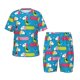 thumbnail image 1 of Fotbe Color Dachshund Dog Pijama Estampada de 2 Piezas para Niños – Ropa de Dormir de Manga Corta Cómoda para Niños y Niñas, Camiseta y Shorts de Algodón-3X-Large, 1 of 6