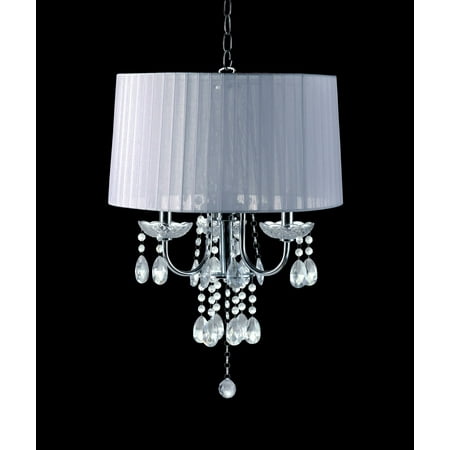 

Furniture of America Genevieve Sheer White Crystal Ceiling Lamp