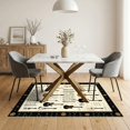 thumbnail image 3 of ODIKA 5'x7' Ultra-Soft Area Rug, Music Vintage Guitar Collage Retro Chord Diagram Border Note None Washable, Bare feet friendly, Silk-Touch for Bedroom Home office, 3 of 7