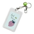 thumbnail image 2 of Soumake Card Holder Casual Tiny Bell Anti-magnetic Transparent Cartoon Unisex ID Card Key Chain Case Bag for Student, 2 of 8