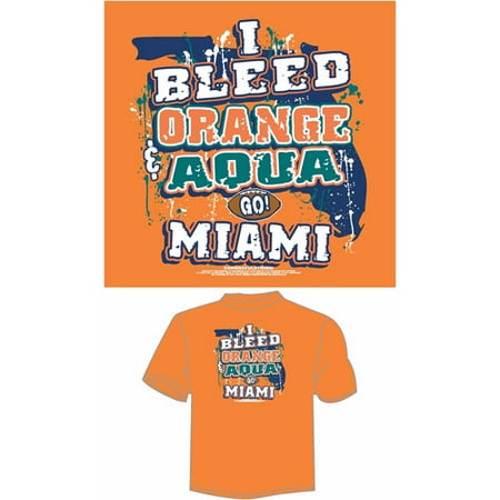 Miami Football "I Bleed Orange and Aqua, Go Miami" T-Shirt, Orange