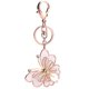 thumbnail image 1 of Llavero con dije de bolso de mariposa lindo oso de fresa tono oro rosa, 1 of 2