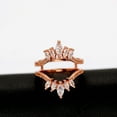 thumbnail image 4 of Uloveido Rose Gold Plated Cubic Zirconia Marquise CZ Solitarie Rings Guard Enhancer for Solitaire Wedding Ring Set Y445 (Rose Gold, Size 7), 4 of 7