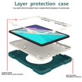 thumbnail image 3 of SaniMore for iPad Pro 11" 4th/3rd/2rd/1st Generation 2022/2021/2020/2018 Case with Pencil Holder, 3-Layer Protection Cover with Shoulder Handle Strap Kickstand Shockproof Protective Shell, Deep Green, 3 of 8