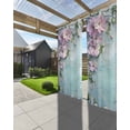 thumbnail image 3 of nqOlkjepod Outdoor Curtains for Patio Waterproof, Spring Pink Flower Outdoor Privacy Panels Grommet, Branch Leaves Mottled Walls Garden Blackout Outside Curtains for Porch/Cabana 54"x84", 2 Panels, 3 of 8