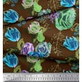 thumbnail image 3 of Soimoi Rayon Fabric Leaves & Floral Artistic Print Sewing Fabric Yard 42 Inch Wide, 3 of 3