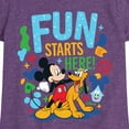thumbnail image 3 of Disney Jr - Fun Starts Here Mickey Pluto  - Toddler & Youth Girls Short Sleeve Graphic T-Shirt, 3 of 5