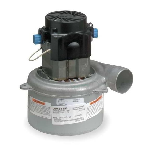 Ametek Vacuum Motor/Blower, Tangential, 3 Stage, 1 Speed, Acustek 116765-13