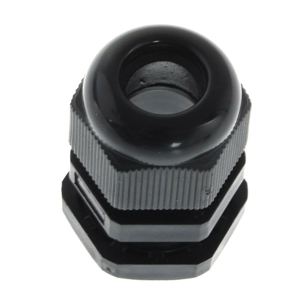 IP68 BLACK CABLE GLAND WITH NUT PG7 PG9 PG11 PG13.5 PG16 PG19 PG21 PG29 