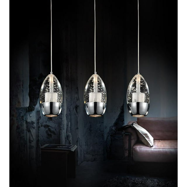 CWI Lighting Suspension Multi-Lumière à 3 Lumières avec Finition Chromée