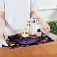 thumbnail image 4 of WOBOGO Acrylic Serving Trays 15.7x11.8 Inch Spill Proof Clear Decorative Organizer with Handle Violet Cat with Different Pupils, 4 of 7