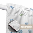 thumbnail image 4 of Swag Valance Curtains for Windows, Spring Blue Flowers Light Filtering Kitchen Curtains with Rod Pocket, Leaves Country Plants Farmhouse Window Treatment Valances for Living Room, 36x63 - 2 PCS, 4 of 9