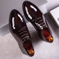 thumbnail image 6 of Tawop Dress Shoes Men Casual Dress Shoes Business Lace Up Wedding Shoes Oxfords Brown Size:7, 6 of 8