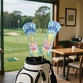 thumbnail image 4 of Yuyamidu Rainbow Tie Dye Golf Club Head Cover, Whilpool Tie Dye Golf Head Cover Driver Headcover Fairway Wood Headcover Hybrid Club Head Cover with Soft Lining, 4 of 8