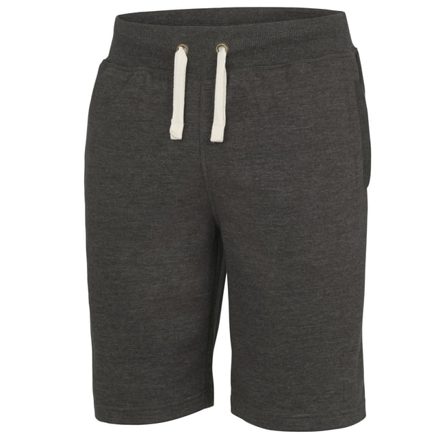 AWDis - Pantalones Cortos lisos gruesos Modelo Heavyweight - Gym/Running/Verano (Carbón)