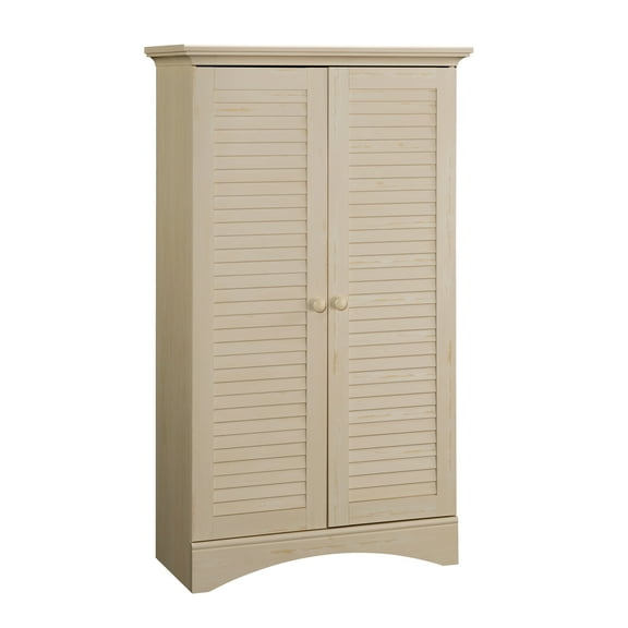 Sauder Harbor View 61" Tall Wood Cabinet with 4 Adjustable Shelves, Multiple Finishes