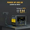 thumbnail image 5 of VTOMAN FlashSpeed 1500 Portable Power Station, 1548Wh 1Hour Fast Charge LFP Battery Solar Generator 1500W (3000W Peak) for Vehicle Jump Start Outdoor Camping off-grid Power Outage, 5 of 11