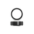 thumbnail image 4 of Gem & Harmony Mens Titanium Black Polished Laser-cut Band Ring (8mm) for Men, 4 of 6