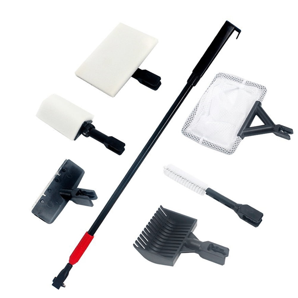 6PCS/Set Telescopic Fish Tank Cleaning Kit Multipurpose Aquarium Fish ...