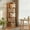 Wood + 5 Tier, variant on 5 Tier 360° Rotating Bookshelf - Round Spinning Tower, Space-Saving for Home, Office & Living Room,Wood