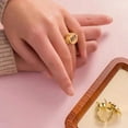thumbnail image 6 of YILUOCD 2 Pcs Gold Color Spinner BFF Matching Rings Best Friend Open Rotate Ring Forever Friendship Cute Cartoon Anime Jewelry, 6 of 6