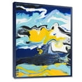 thumbnail image 3 of Designart 'Abstract Marble Composition In Blue and Yellow II' Modern Framed Canvas Wall Art Print, 3 of 4