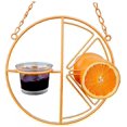 thumbnail image 6 of GIXUSIL Oriole Bird Feeder for Outdoors Jelly and Oranges, Orange Fruit Oriole Jelly Bird Feeder, Outdoor Garden Metal Hanging Drinking Grape Jelly Container Hummingbird Feeder, 6 of 7