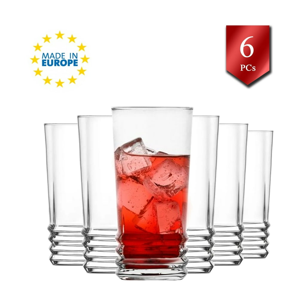 Kitchen Drinking Glasses Set Of 6 Durable Water And Juice Glasses Tumbler 11 2 Oz Walmart