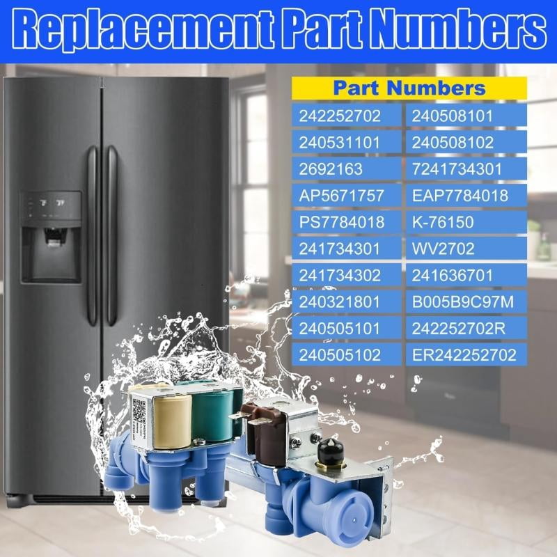 Triple Water Inlet Valves for Multiple Refrigerator Models Optimal Functionality