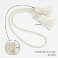 thumbnail image 3 of ShadeMart White 2PCS Curtain Tiebacks Handmade Decorative Curtain Holdbacks Rope with Tassel, 3 of 6