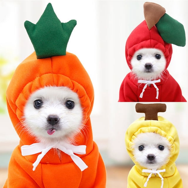 Worallymy Sudadera con capucha para mascotas invierno otoño fruta Animal chaqueta con capucha traje ropa disfraz Festival de clima frío ropa sudadera tipo 3 XXL Worallymy JD735907710