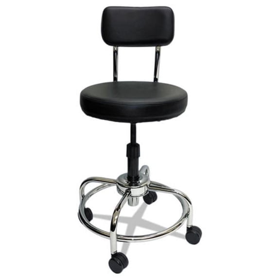 ShopSol Lab and Healthcare Stool Black Vinyl 3010011