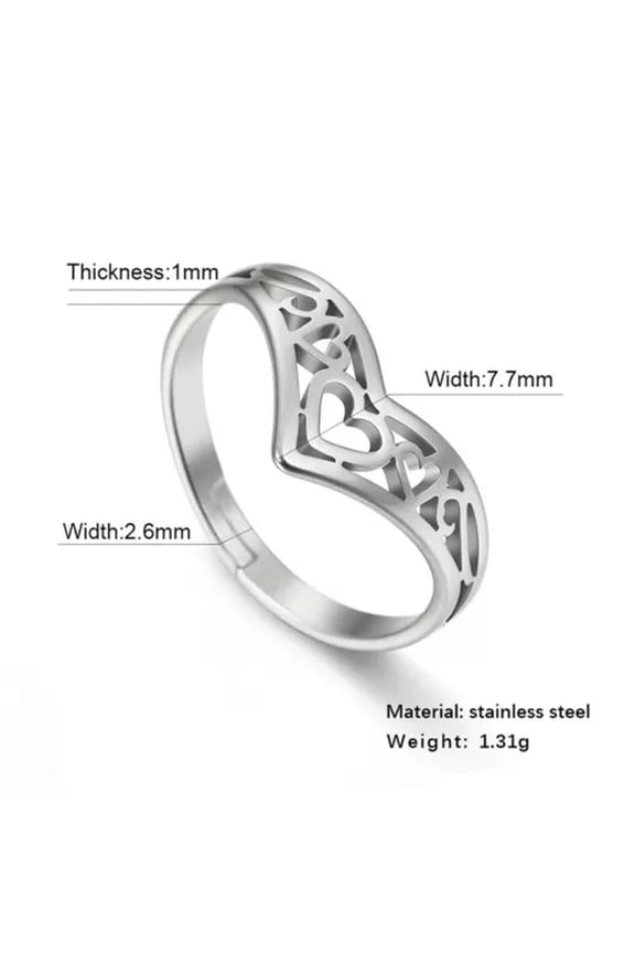 Celtic Heart Ring Crown Shaped Adjustable Ring Wishbone Ring Women Jewelry Gifts