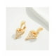 thumbnail image 2 of Pendiente Xtellar Aretes Dorados Corazón Largo Con Zirconia, 2 of 4