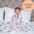 thumbnail image 5 of LollyBanks 100% Cotton Muslin Swaddle Blanket, Gentle and Soft Baby Blankets for Boys and Girls, Lightweight 47 x 47 Inches Newborn Receiving Blanket, Newborn Essentials (Animal Skate Print), 5 of 7