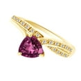 thumbnail image 2 of AFFY (1.25ct) Simulated Pink Sapphire & White Diamond Engagement Ring In 14k Solid Gold With Ring Size 4, 2 of 2