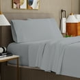 thumbnail image 6 of Color Sense Soft Finish Microfiber Percale Queen Bed Sheet Set – 4-Piece Lightweight, Wrinkle-Resistant, Quick-Dry, Cloudy Gray, 6 of 9