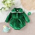 thumbnail image 2 of MEZZALL Toddler Baby Girls Romper Jumpsuit Onesie Long Sleeve Button Down Playwear Casual Onesie For 0-18 Months One-Pieces Breathable, 2 of 8