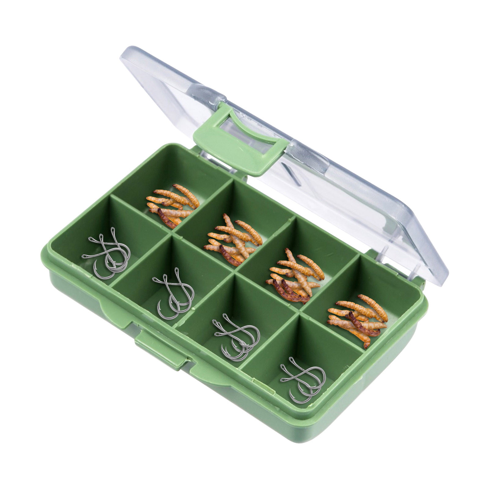 SDJMa Small Clear Visible Plastic Fishing Tackle Accessory Box Fishing Lure  Bait Hooks Storage Box Case Container Organizer Box 