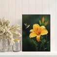 thumbnail image 2 of Hummingbird and Yellow Lily Canvas Print, Wall Art for Living Room Bedroom Dining Room Entryway Office Hotel, 2 of 8