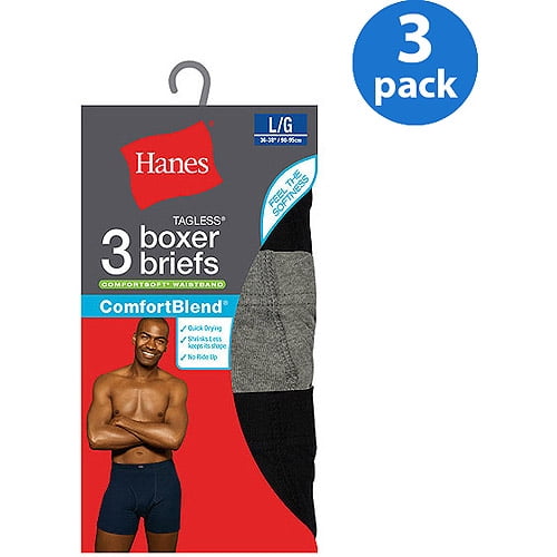 Hanes Big Men's Comfort Blend 3 Pack Comfort Soft Boxer Brief