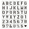 thumbnail image 5 of ZenCart 42Pcs Letter Stencils Set Multipurpose Symbol Numbers Craft Stencils Reusable Alphabet Templates DIY Art Projects, 5 of 8