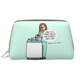 thumbnail image 3 of Bolsa de cosméticos de gran capacidad para enfermeras, bolsa de maquillaje de cuero resistente al agua, neceser para mujer, regalo de enfermera, kit de artículos de tocador, 3 of 5