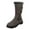 Grey, variant on Rokment Womens Mid Calf Winter Snow Boots Fashion Suede Fringe Fleece Lined Warm Fuzzy Wide Calf Tall Dress Boots with Low Heel & Zipper Black Size 6