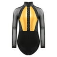 thumbnail image 2 of iixpin Gymnastics Leotard for Girls Sparkle Dance Biketards Kids Athletic Unitard One-Piece Dancewear 6-16Years Gold 16, 2 of 6