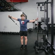 Titan Fitness 80.5 Short Wall Mounted Pulley Tower, 350 LB Capacity Plate-Loaded Cable Machine