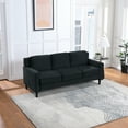 thumbnail image 5 of Contemporary Fabric 3-Seater Sofa for Small Space, Bedroom, Apartment, Studio, Black, 5 of 8