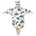 thumbnail image 2 of joogoo Blanket Hoodie for Car Trucks Cartoon Checkered Flag Oversize Sweatshirt 3-14 YR L, 2 of 7