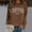 Brown, variant on Women's Sweatshirts Crew Neck Letter Printed Pullover Long Sleeve Winter Fall Tunic Fashion Y2K Tops